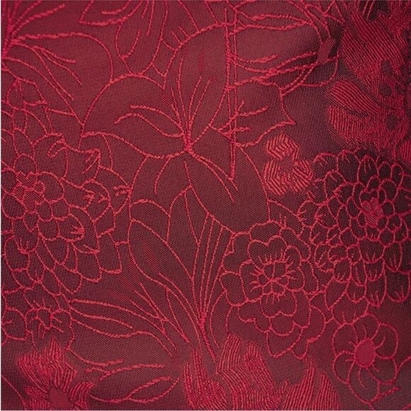 Reformation Giorgia strapless top in Red floral jacquard - size 12 NEW - Picture 4 of 10